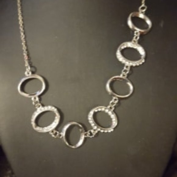 Silver Necklace Set J-129 - Picture 2 of 3